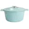 Martha Stewart 5qt. Light Cyan Enameled Round Cast Iron Dutch Oven with Lid